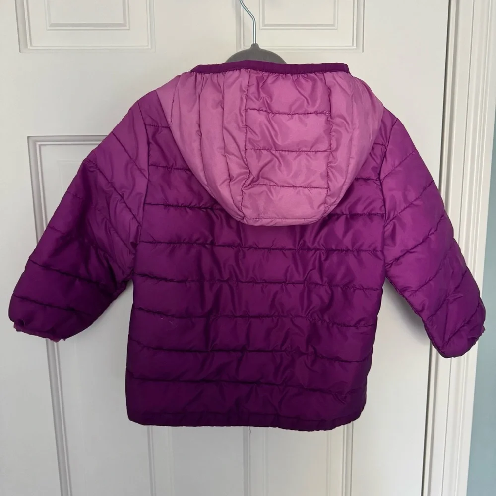 GAP Pink purple ombré Toddler Puffer Jacket light jacket 18-24 months girl